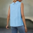 thumbnail image 5 of DHFJKG Summer Tank Tops For Women Sleeveess Collared Loose Fit T Shirt Casual Solid Color Basic Tees Dressy Versatile Tops, 5 of 7