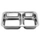 thumbnail image 3 of Stainless Steel Divided Dinner Tray Lunch Container Food Plate For School Canteen 3/5/4 Section, 3 of 5