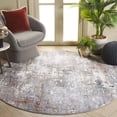 thumbnail image 2 of SAFAVIEH Vogue Serafim Abstract Area Rug, Rust/Grey, 6'7" x 6'7" Round, 2 of 8