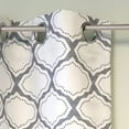 thumbnail image 3 of Driftaway Geo Trellis Room Darkening Grommet Unlined Window Curtains, Set Of Two Panels 96"L x 52"W (Gray), 3 of 6