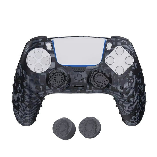 Funda protectora de silicona para mando de PS5, funda antideslizante para gamepad con tapa para joystick