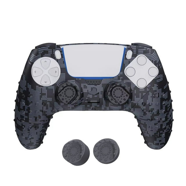 Silicone Protective Cover for PS5 Game Controller, Gamepad Anti-slip Case with Joystick Cap