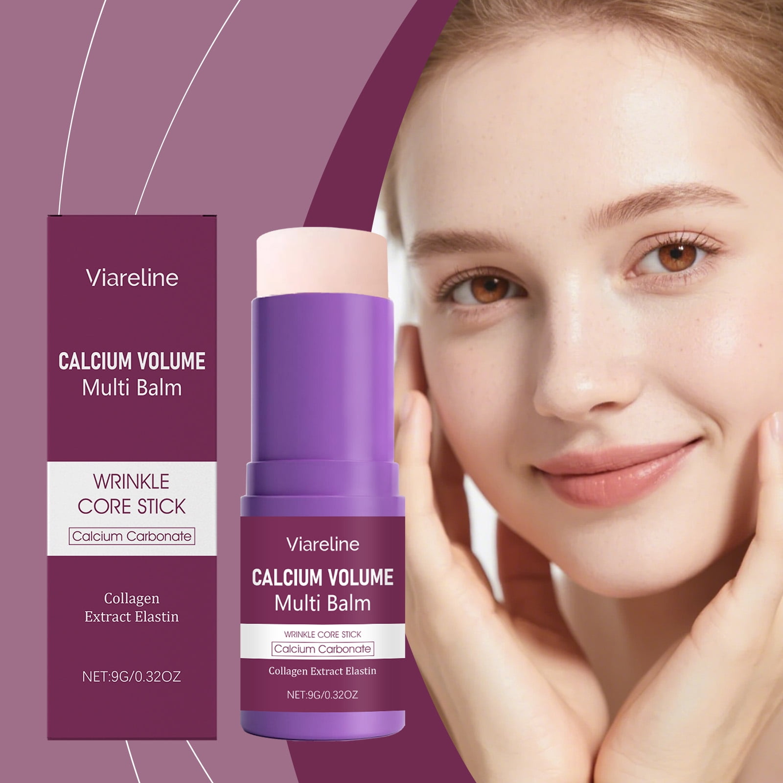 Calm Balm, Calcium Balm Stick , Calciumbalm, Anti Wrinkle Calciumbalm, Hydrating & Firming Skin, Suitable for Eyes, Neck, Face