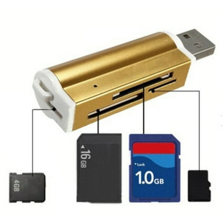 Deyuer Multifunction USB 2 0 TF SDHC MS High Speed Memory Card Reader