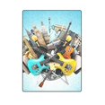 thumbnail image 1 of RYLABLUE Musical Instruments And World Landmarks Couch Sofa or Bed Fleece Blanket Throw 58x80 inches, 1 of 3