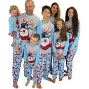 Noyal Christmas Sleepwear Family Matching Snowman Pajamas Set Momand Me Outfits,Dad,S
