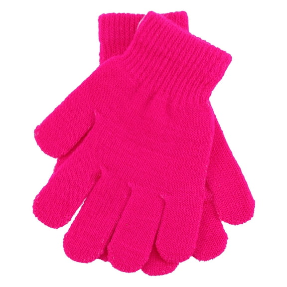 Rosy Knitted Warm Gloves for Kids in Autumn and Winter Sizes 4-12 Years Old