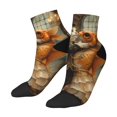 thumbnail image 3 of Salouo Cat Fish Dance Vintage Pattern Unisex Middle Tube Socks,Middle-Finger Knee High Socks Over The Calf Tube Stocking Crew Stockings for Women and Men Tube Socks, 3 of 8
