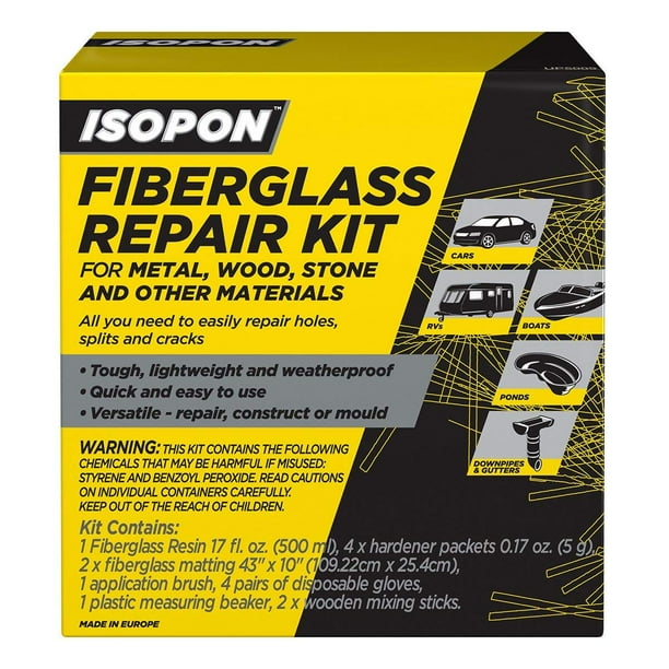 U Pol 5009 Isopon Fiberglass Repair Kit Walmart Com Walmart Com