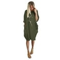 thumbnail image 1 of QIPOPIQ Robes pour Femmes avec Poches Manches Courtes Chandail Ample Imprimé Robe d'Été Mini-Robe Aubaines 2023, 1 of 4