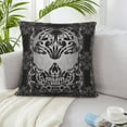 thumbnail image 6 of ZICANCN Death Tribe Skeleton Print Throw Pillow Covers, Bed Couch Sofa Knit Decorative Pillow Covers for Living Room Farmhouse, 18"x18", 6 of 8