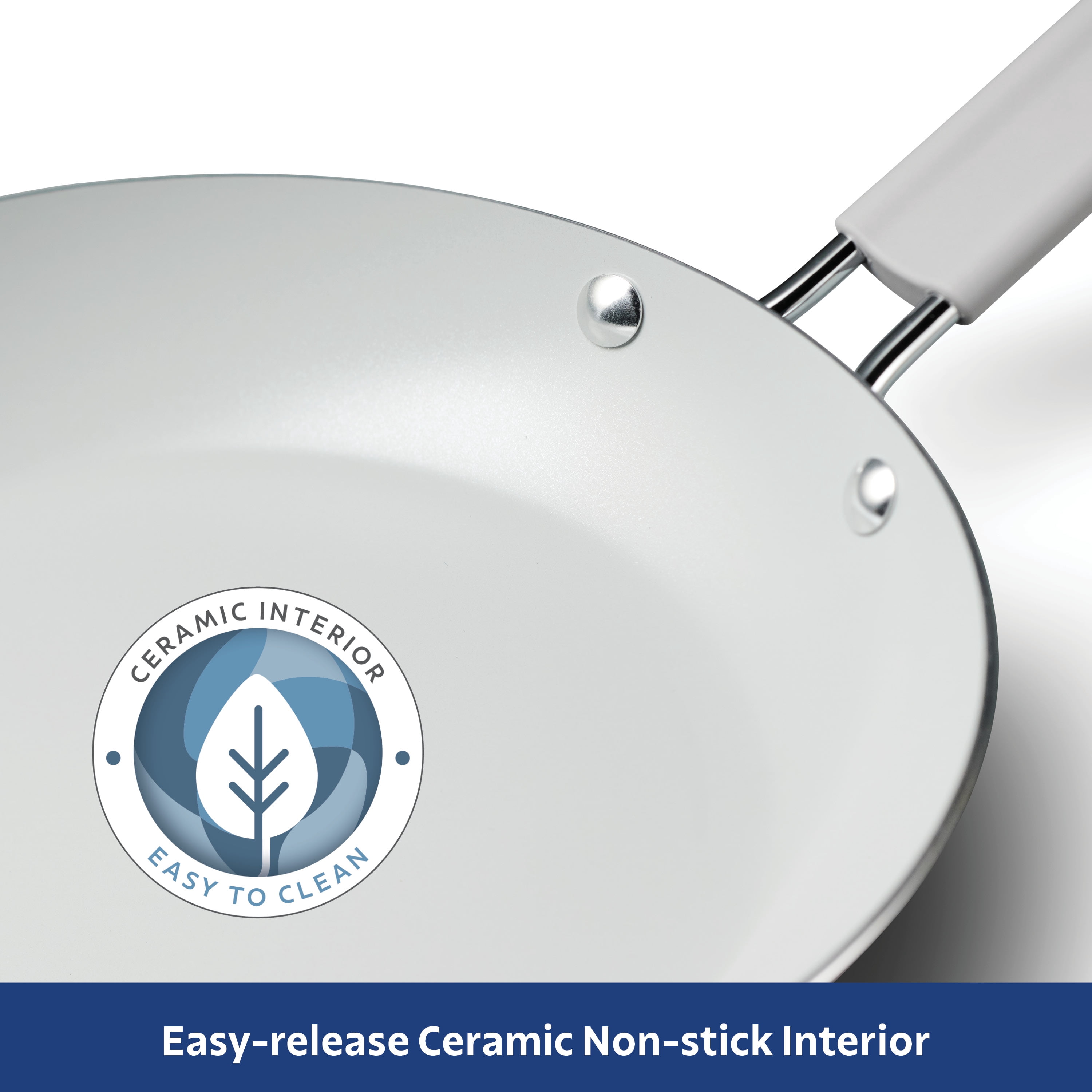 Tramontina EveryDay 3 Pk Ceramic Fry Pans Blue - Bering Sea