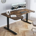 thumbnail image 2 of Radlove Bureau d'Ordinateur en L Électrique Grand de 59 Pouces à Hauteur Réglable avec Contrôleur à Mémoire, Bureau d'Angle Debout, Poste de Travail Moderne avec Panneau en Raccord, Bureau Ergonomique (Cadre Noir + Dessus Brun Rustique), 2 of 4