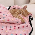thumbnail image 3 of KBOOK Pet Blanket Puppy Cat Blankets Flannel Blanket Throw Warm for Small Medium Large Pet Dog Cat (Pink,S), 3 of 6