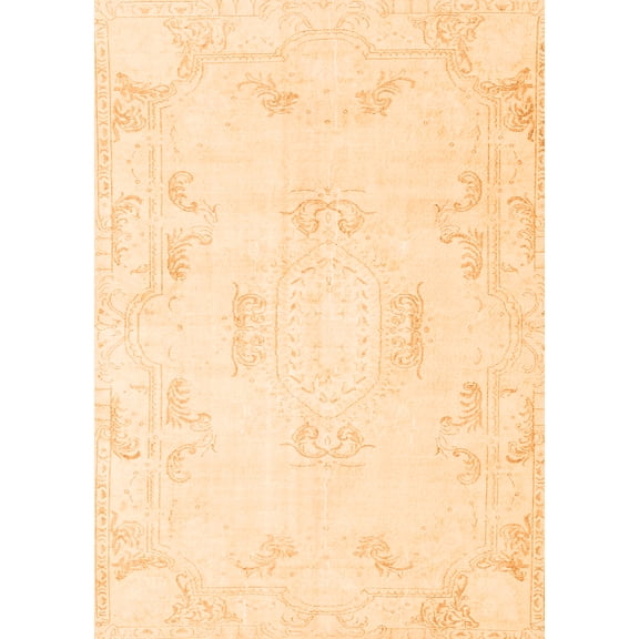 Ahgly Company Indoor Rectangle Persian Orange Traditional Area Rugs, 5' x 7'