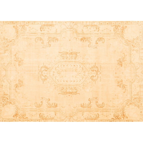 Ahgly Company Indoor Rectangle Persian Orange Traditional Area Rugs, 8' x 10'