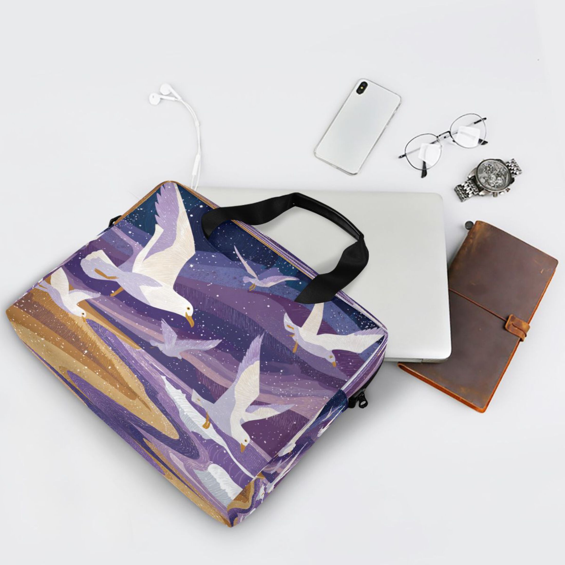 Laptop Bag Laptop Briefcase 15.7 x 3 x 11.8 Inches Laptop Bag Briefcases Laptop Storage Travel Laptop Bag Work Laptop Bag Beautiful Seagulls