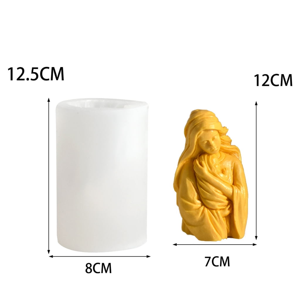 Holy Mother Holding Baby Silicone Mold DIY Crafts Projects Reusable Soap Candle Plaster Chocolate Baking Tool Supplies