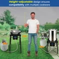 thumbnail image 2 of ARC Approval Heavy Duty Stainless Steel Large Cazo, Sandwich Bottom, Acero Inoxidable,Cazo para Carnitas de Cobre，220,000 BTU Propane Burner for Outdoor Cooking，w/Height Adjustable Legs (41QT), 2 of 6