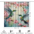 thumbnail image 2 of Flower Hummingbird 4Pcs Shower Curtain Set Shower Curtain Set with Carpet Bath Mat, 2 of 8