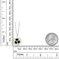 thumbnail image 2 of Gem Stone King 925 Silver and 10K Yellow Gold Black Onyx and White Lab Grown Diamond Pendant Necklace for Women | 1.21 Cttw | Gemstone December Birthstone | Oval 6X4MM | With 18 inch Chain, 2 of 4