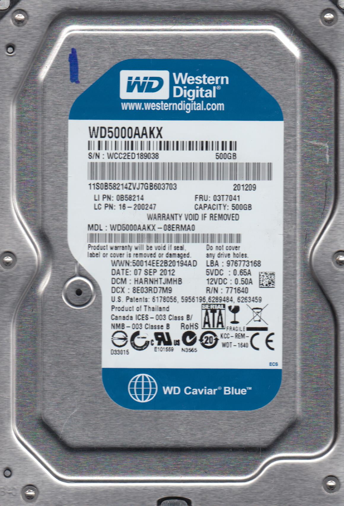 Western Digital製HDD　WD40EZRX　4TB SATA600 Western Digital Wd40Ezrx Hdd 4Tb 5400Rpm Sata600 64Mb Green 3 Yr