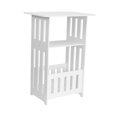 thumbnail image 2 of Lipstore Side Table End Table Multifunctional Practical Storage Shelf Small Bedside Table Corner Table for Cafe Hotel Lounge Room Dorm Height 60cm, 2 of 8