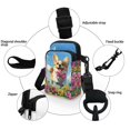 thumbnail image 5 of HELLHERO Corgi Floral Pattern 2 Zippers Cross Body Purse, Stylish Polyester for Daily Commute or Casual Outings, 5 of 7