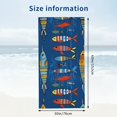 thumbnail image 3 of PHYHOO  Cute Fish Printed Microfiber Sand Free Pool Towel Lightweight Oversized Quick Dry Absorbent Compact Travel Must Have for The Swimming Summer Cruise Ship Essentials 30x60in, 3 of 8