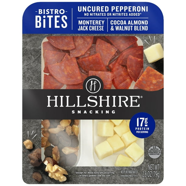 Hillshire Snacking Bistro Bites, Uncured Pepperoni, Monterey Jack