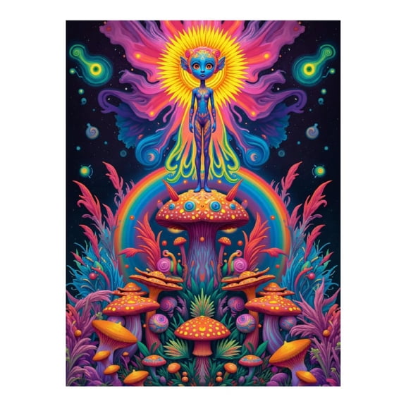Diamond Art Kits for Adults - 5d Psychedelic Fantasy Art Alien Diamond Painting for Adults, Diamond Art for Adults Beginners, Diamond Painting Kits for Adults for Home Wall Decor