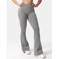 thumbnail image 3 of Leggins YEOREO Brittany Flare con bolsillos para mujer, color gris claro, XL, 3 of 5