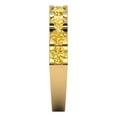 thumbnail image 4 of 1.53 ctw Wedding Band for Women - 18K Yellow Gold Simulated Yellow Diamond Stackable Eternity Ring, 4 of 6
