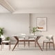 thumbnail image 4 of Rectangular Wood Dining Table Rock Slab Combination Modern Simple Chinese Household Dining Tables Mesa Plegable Furniture QF50DT My Lux Decor Round, 4 of 10