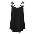 thumbnail image 3 of Playeras,Blusas y Tops,Ropa para Mujer Damas Camisetas Chalecos para mujer Verano Casual Moda Tops Correa Gasa Sin mangas Camiseta sin mangas (Black, L), 3 of 6