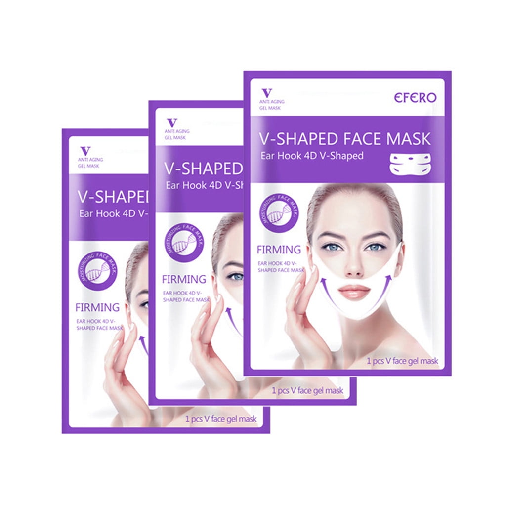 keusn women v face face mask v shape facial sheet skin care mask 3pcs