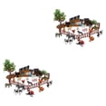 thumbnail image 3 of Vogacara Juego de 21 piezas de animales de granja, figuras de animales de granja diminutas realistas, juguete para niños de fiesta Tipo 1 2piezas, 3 of 4
