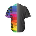 thumbnail image 2 of Colorful Piano Keyboard Print Active Baseball Jersey for Men and Women, Musician Music Button Down Women’s Baseball Team Shirts., 2 of 4