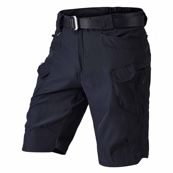 Rvwovn Men's Tactical Cargo Shorts, Multi-Pocket Casual Outdoor Hiking Fishing Shorts(No Belt)