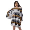 thumbnail image 1 of Moomaya Robe d'Été Dénudée pour Femmes Bleu Marine Foncé Robe de Plage en Coton avec Manches Cloche - TG, 1 of 5