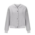 thumbnail image 4 of BSDJILFG Ribbed Knit Cardigan for Women Long Sleeve Fall Jackets 2025 Dressy Buckle Down Lightweight Crewneck Outerwear ,Sizes S-3XL, 4 of 8