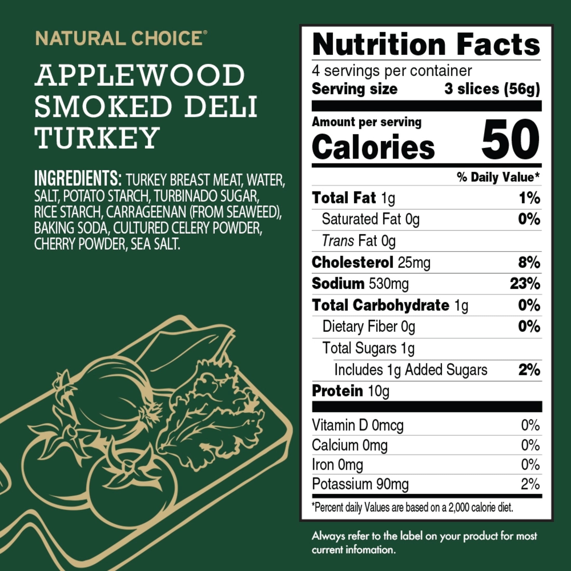Hormel Natural Choice Applewood Smoked Turkey Deli Lunchmeat, 8 oz Resealable Package