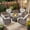 Brown/Beige, variant on PARKWELL 7 Piece Outdoor Conversation Set with High-Back Swivel Glider Chairs Set of 4 and 41-Inch 2-in-1 Propane Fire Pit Table, 50,000 BTU Patio Furniture for Garden, Deck, Backyard, Brown/Gray
