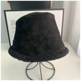 thumbnail image 6 of SikaFu The Winter Hat Girl Autumn And Winter Lambskin Thickened Warm Fisherman Hat Korean Versatile Suede Suede, 6 of 9