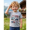 thumbnail image 6 of BemeyourBBs Toddler Baby Boy 4th of July Shirt Baby Fourth of July Outfit Summer Patriot Excavator T-Shirt Short Sleeve Graphic Tee Memorial Day Independent Day Vehicle Shirt Top, 6 of 9