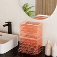thumbnail image 4 of Acrylic Earrings Holder Organizer Box Large Clear Earring Jewelry Storage Organizer Box Transparent Stackable Drawers Jewelry Display for Earrings Necklace Bracelets Rings Layers Pi, 4 of 7