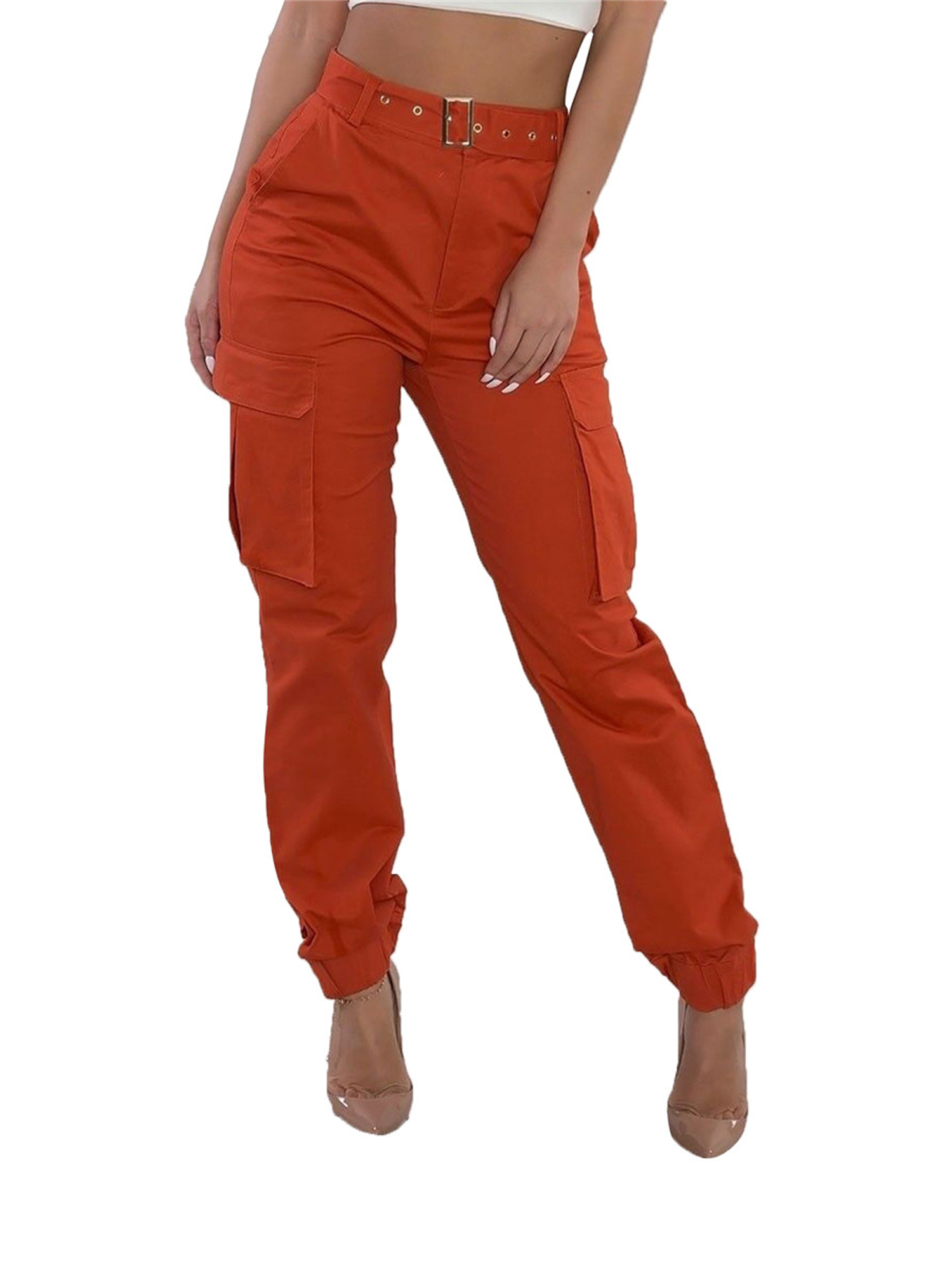 red combat trousers