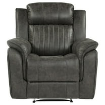 OakvillePark Paran Polished Microfiber Upholstered Reclining Chair, Brownish Gray