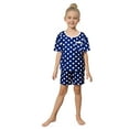 thumbnail image 5 of EFINNY Nightgowns Mom and Daughter Matching Family Pajamas Set Polka Dot 2PCs Short Sleeve Top and Shorts Outfits for Girls 6-12Y, 5 of 8