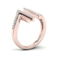 thumbnail image 2 of 1/4Ct TDW Diamond 10K Rose Gold Parallel Line Ring (I-J, I2), 2 of 5